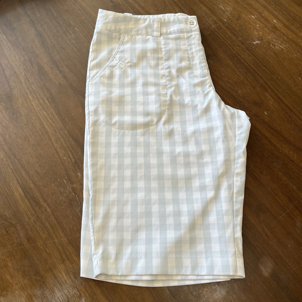 Nike Golf Women's 12 tour performance blue Check shorts‎ Activewear